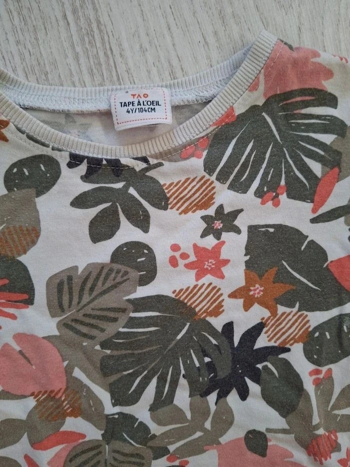 Lote/conjunto de tops para niño blanco verano blanco/azul/caqui Gémo/Tape à l’œil/TAO/Zara - 4/5 años – photo 4